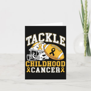 Tarjeta Tackle Conciencia del Cáncer Infantil Fútbol Oro R
