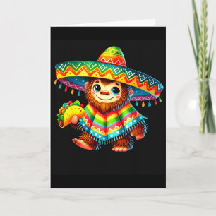 Tarjeta Taco Bigfoot Cinco De Mayo Sasquatch Mexicano Niño