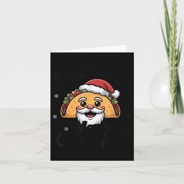 Tarjeta Taco ‘bout A Merry Christmas Food Puns Mexican San (Anverso)
