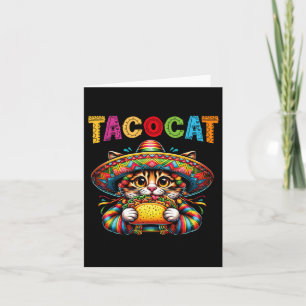 Tarjeta Taco Cat Para Mujeres Y Niños - Tacocat Cinco De M