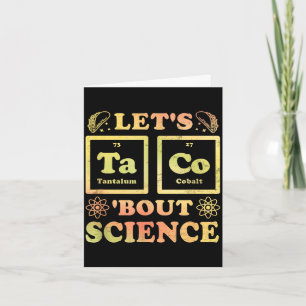 Tarjeta Taco cinco de mayo tacos tabla periódica ciencia