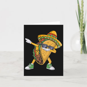 Tarjeta Taco Dabbing Cinco De Mayo Divertida Comida Mexica