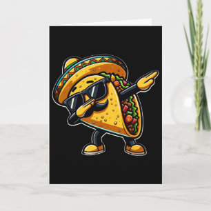 Tarjeta Taco Dabbing Cinco De Mayo Divertido Día del Padre