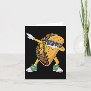 Tarjeta Taco Dabbing Cinco De Mayo Divertido Hombres Mexic