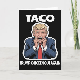 Tarjeta Taco Divertido Asustó a Trump Siempre se Rinde