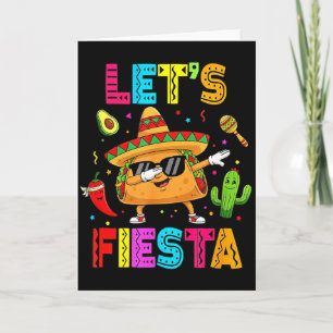 Tarjeta Taco Divertido Vamos Fiesta Partido Cinco De Mayo 