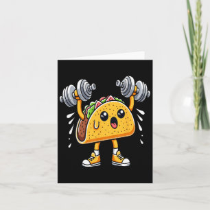 Tarjeta Taco Fitness Workout Gym Cinco De Mayo Fiebre Mexi