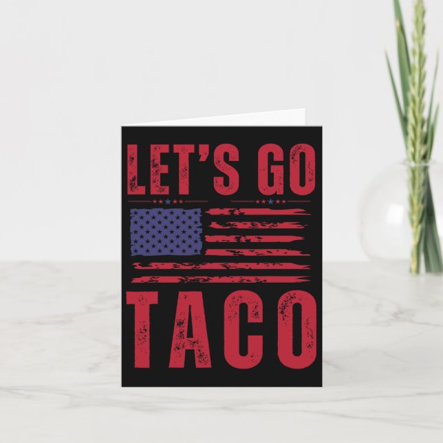 Tarjeta Taco gracioso vamos a hacer camisetas de tacos 1 m (Anverso)