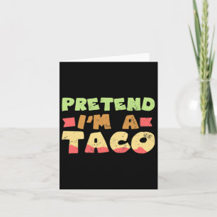 Tarjeta Taco Halloween Disstume Diseño de Disfraces Preten