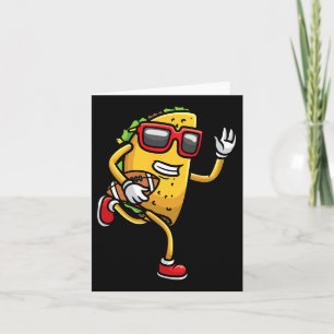 Tarjeta Taco jugando al fútbol mexicano Cinco De Mayo