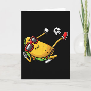 Tarjeta Taco Jugando Fútbol Mexicano Cinco De Mayo Niños H