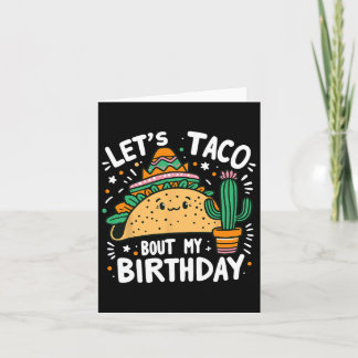 Tarjeta Taco por mi Fiesta mexicana de taco por cumpleaños