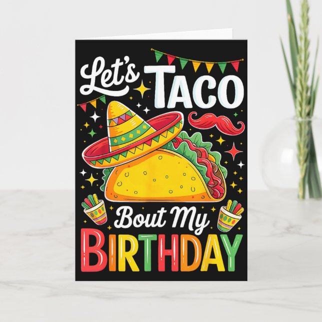 Tarjeta Taco sobre cumpleaños divertido cinco de mayo mexi (Anverso)
