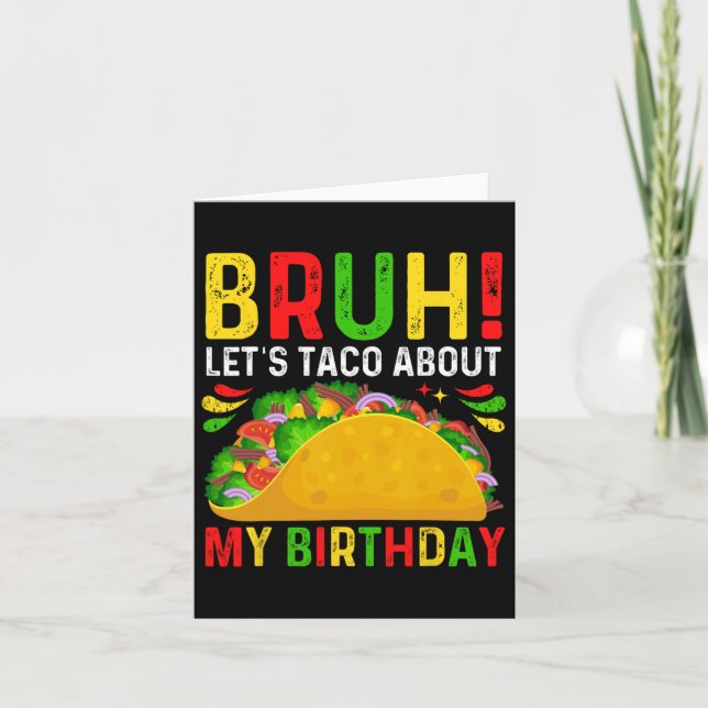 Tarjeta Taco sobre mi cumpleaños cinco de Mayo-mexicano (Anverso)