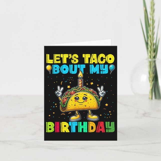 Tarjeta Taco sobre mi cumpleaños Fiesta mexicano gracioso (Anverso)