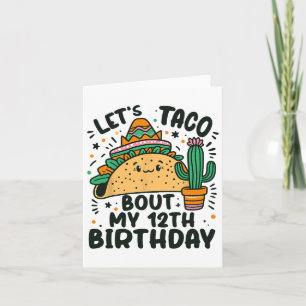 Tarjeta Taco sobre mi Fiesta mexicana por 12 años