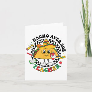 Tarjeta Taco Sombrero del Profesor No Promedio Cinco De Ma