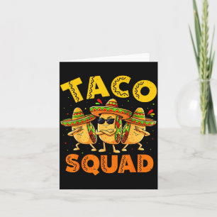 Tarjeta Taco Squad Divertida Comida para Niños Chico Mujer