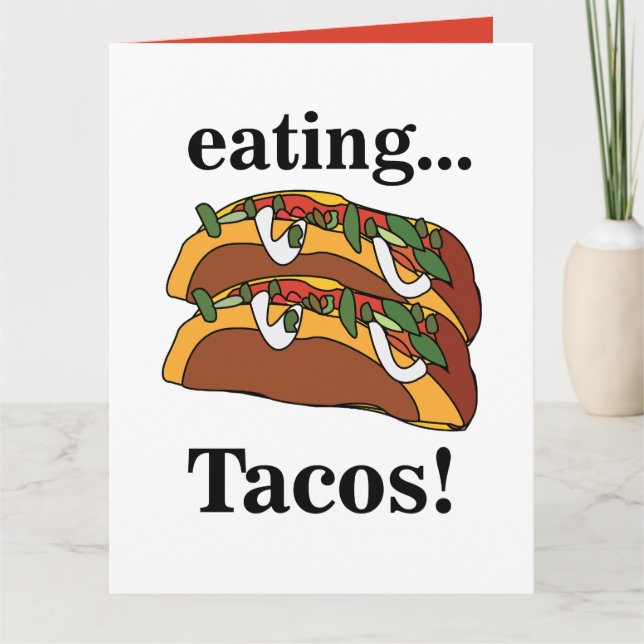 Tarjeta Taco Tacos Cumpleaños Divertido (Anverso)