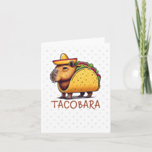 Tarjeta Tacobara Capybara En Un Pegatina De Disfraces Taco
