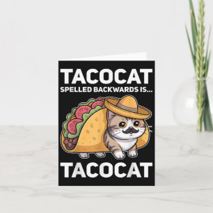 Tarjeta Tacocat al revés es Tacocat Gato y Taco