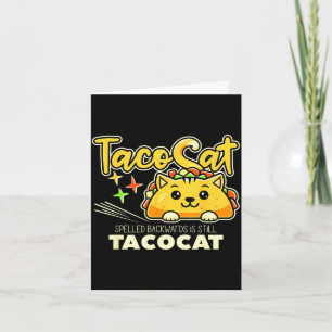 Tarjeta Tacocat deletreado al revés es tacocat divertido t