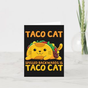 Tarjeta Tacocat lanza hacia atrás Taco Cat Cinco De Cinco