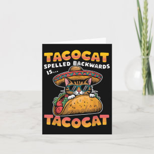 Tarjeta Tacocat lanza hacia atrás Taco Cat Cinco De Cinco