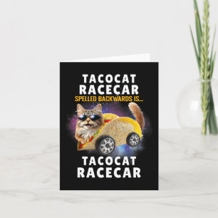 Tarjeta Tacocat Racecar Ordena Hacia Atrás Ca Mexicana Gra