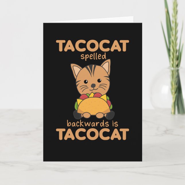 Tarjeta Tacocat Spelled Back Is Tacocat - Love (Anverso)