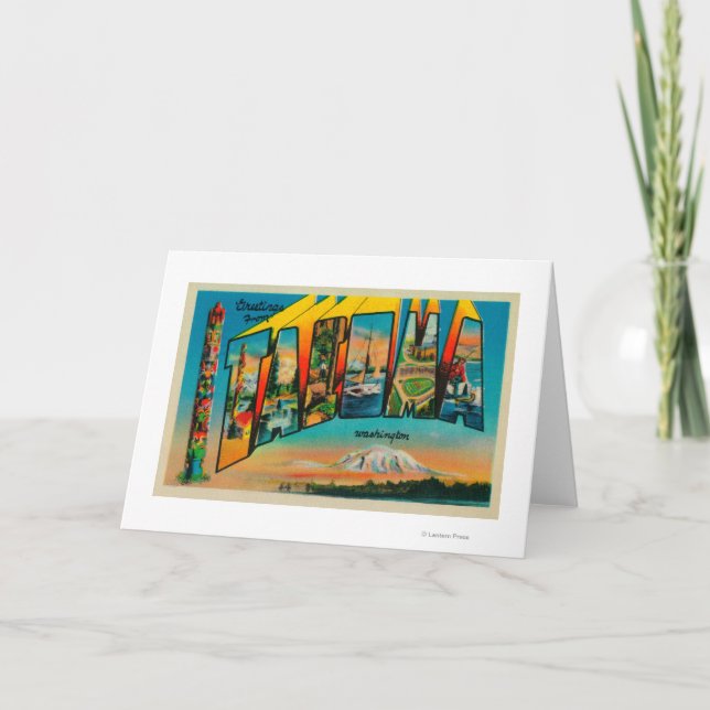 Tarjeta Tacoma, Washington - escenas grandes 2 de la letra (Anverso)