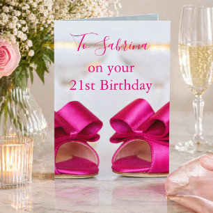 Tarjeta Tacones lindos para cumpleaños 21
