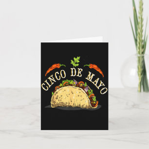 Tarjeta Tacos cinco de mayo para amantes de la comida mexi