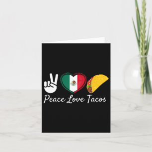 Tarjeta Tacos de Amor y Paz Cinco De Mayo Mexicano