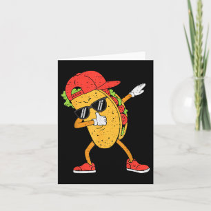 Tarjeta Tacos de Dabbing Dab Cinco De Mayo Niños Mexicanos
