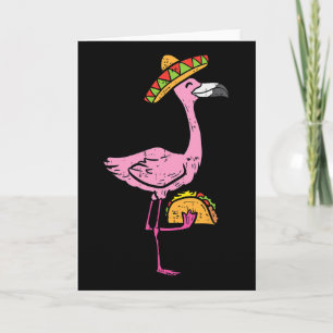 Tarjeta Tacos de flamenco mexicano lindos fiesta del cinco