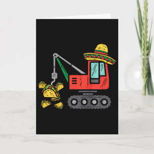 Tarjeta Tacos de grulla mexicanos para niños Fiesta de niñ
