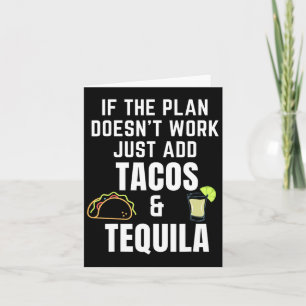 Tarjeta Tacos Graciosos Y Cita Tequila Para Cinco De Mayo 