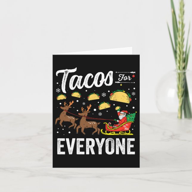 Tarjeta Tacos Para Todos Los Navidades Taco Funny Xmas San (Anverso)