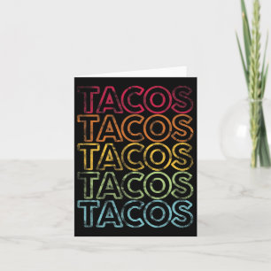 Tarjeta Tacos Retro Diseño Cinco De Mayo Regalos Tee