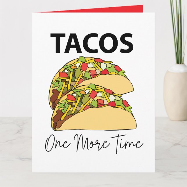 Tarjeta Tacos una vez más Taco de comida mexicana (Anverso)