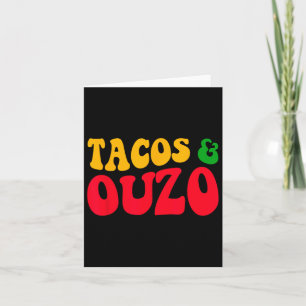 Tarjeta Tacos Y Ouzo Retro Funny Pascua Griega Cinco De M