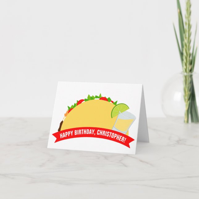 Tarjeta Tacos y Tequila (Anverso)