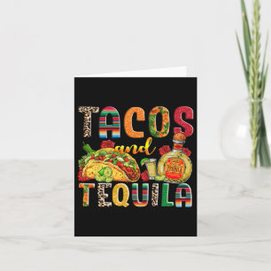 Tarjeta Tacos Y Tequila Comida Mexicana De Taco Y Tequila