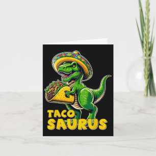Tarjeta Tacosauro Taco Dinosaur T Rex Dino Cinco De Mayo