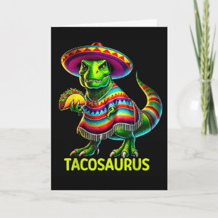 Tarjeta Tacosaurus taco dinosaur cinco de mayo mexicanoTac