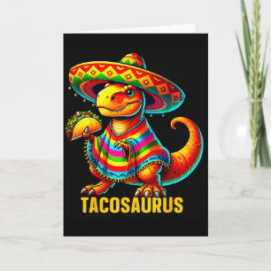 Tarjeta Tacosaurus taco dinosaur cinco de mayo mexicanoTac