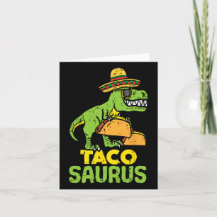 Tarjeta Tacosaurus Trex Cinco De Mayo Dinosaurio