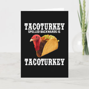 Tarjeta Tacoturkey deletreado al revés es Tacoturkey Diver