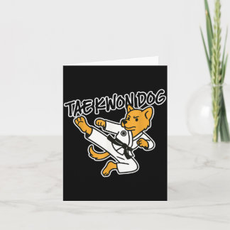 Tarjeta Tae Kwon Do Perro Artes Marciales Coreanas Patada 